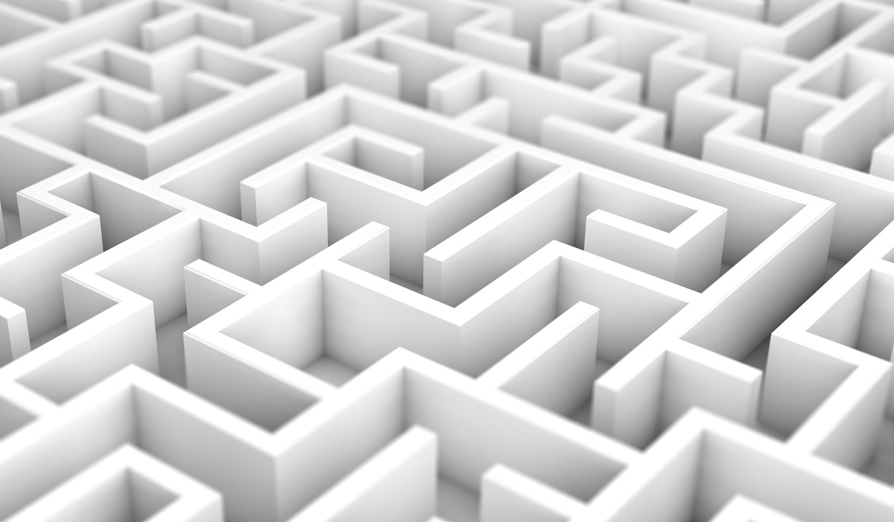 Symbolische Darstellung eines Labyrinths als Sinnbild für Orientierung und das Finden eines Auswegs